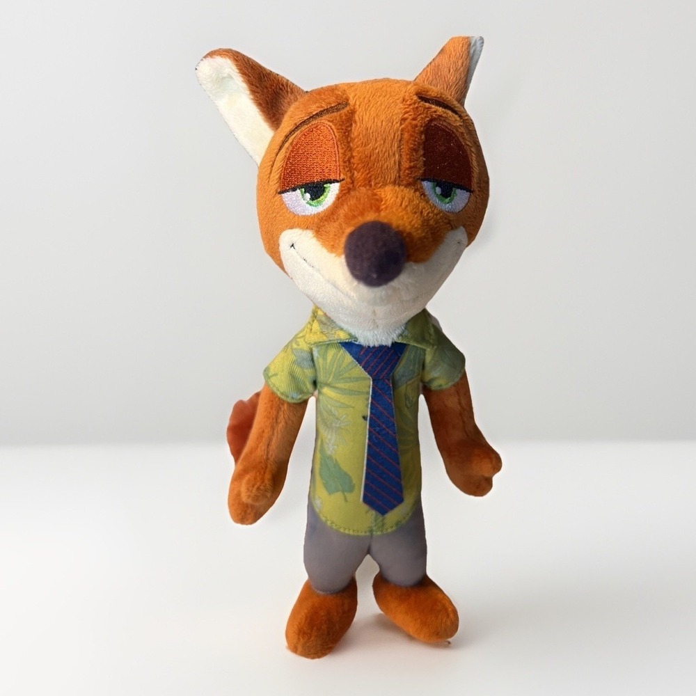 Disney Zootopia Nick Wilde Fox Plush Stuffed Animal L70212 L70908 Orange Green‎